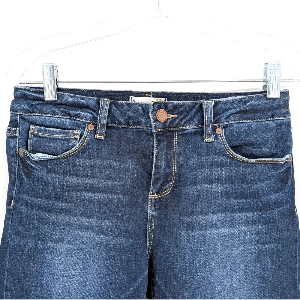 Paige Jax Long Length Denim Shorts Sz 28 Dark Wash‎ Burmuda Walking Short Modest